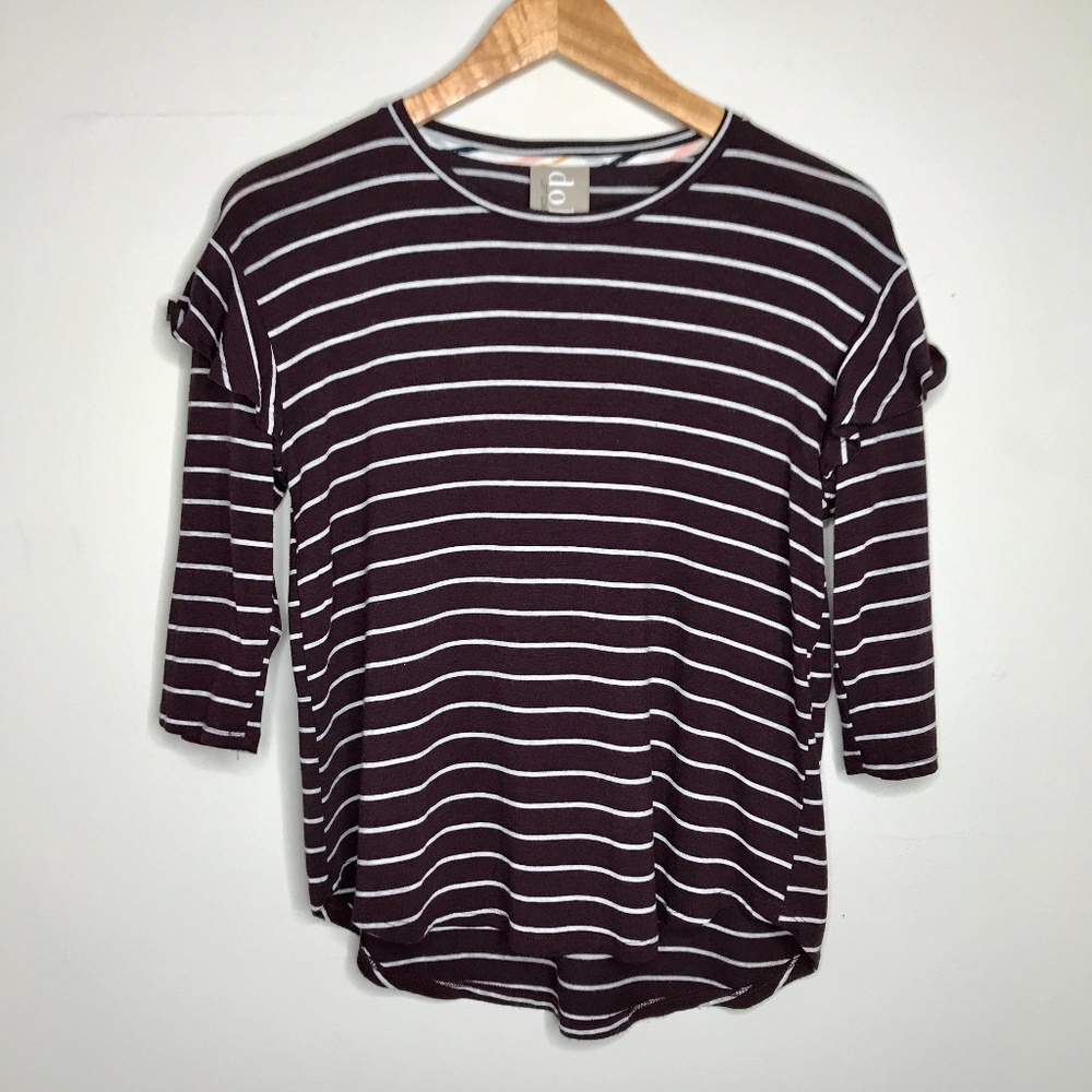 Anthro Dolan Left Coast Binney Ruffle Sleese Top